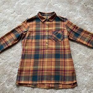 Kuhl Ferrara Plaid Flannel Tunic Shirt